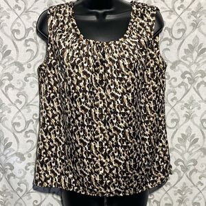 TALBOTS Brown Leopard Tank